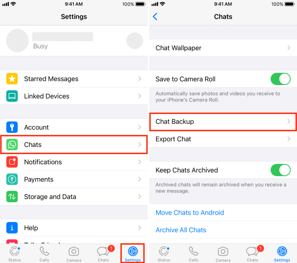 Backup Whatsapp in Iphone